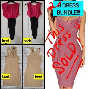 ‼️SOLD‼️ 
ONLY 2 DRESS BUNDLE! Pink Bandage Dress sold!